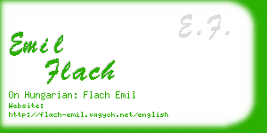 emil flach business card